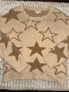 Orange Creek Sweater with Tan Star Pattern